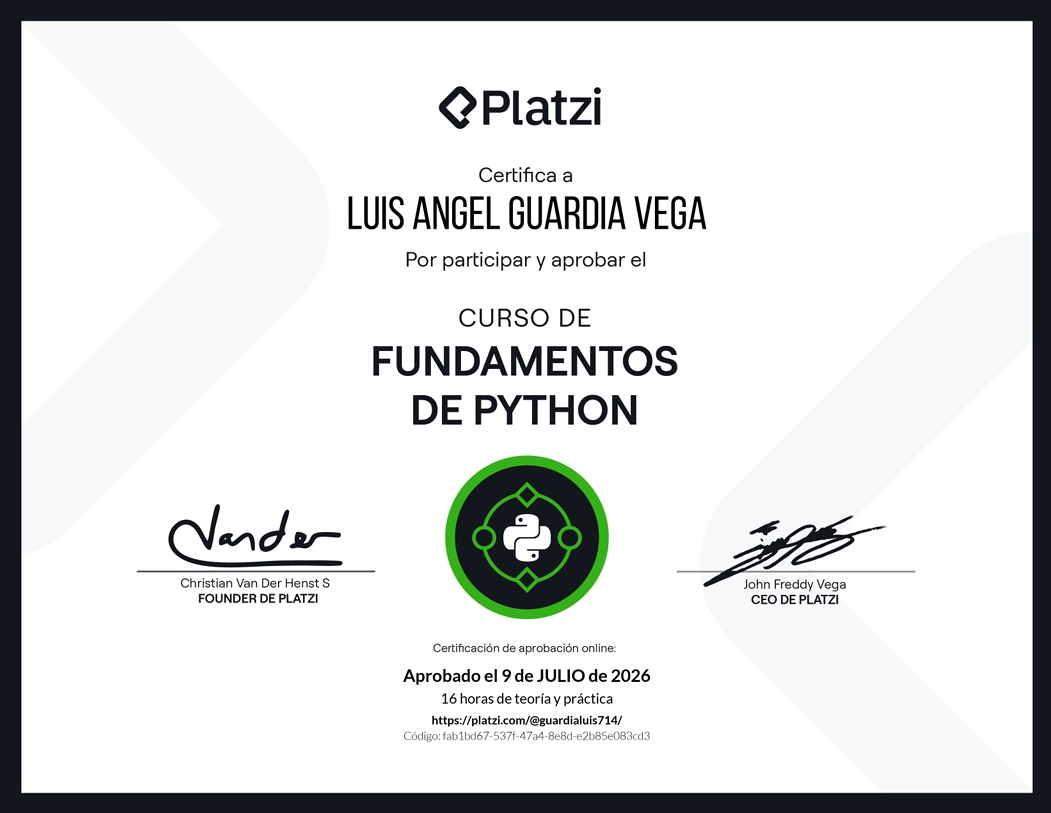Certificado Fundamentos de Python
