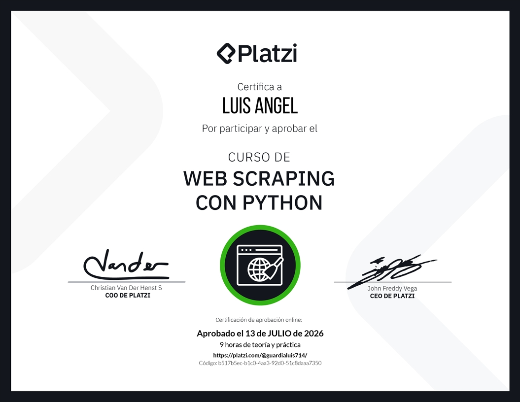 Certificado Web Scraping con Python